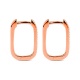 Pendientes Criollas de oro rosa de 18 Kt con diamantes de 0,10 a 0,15 ct