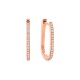 Pendientes Criollas de oro rosa de 18 Kt con diamantes de 0,10 a 0,15 ct