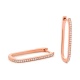 Pendientes Criollas de oro rosa de 18 Kt con diamantes de 0,10 a 0,15 ct