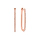 Pendientes Criollas de oro rosa de 18 Kt con diamantes de 0,10 a 0,15 ct
