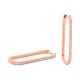 Pendientes Criollas de oro rosa de 18 Kt con diamantes de 0,10 a 0,15 ct