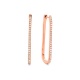 Pendientes Criollas de oro rosa de 18 Kt con diamantes de 0,10 a 0,15 ct