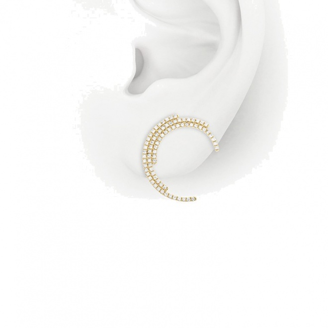 Pendientes de oro amarillo de 18 Kt con diamantes de 0,45 ct