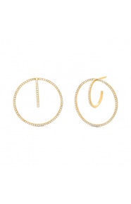 Pendientes de oro amarillo de 18 Kt con diamantes de 0,55 ct