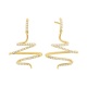 Pendientes Largos de oro amarillo de 18 Kt con diamantes de 0,55 ct