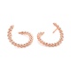 Pendientes de oro rosa de 18 Kt con diamantes de 0,55 ct
