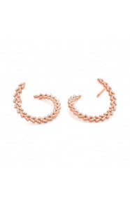 Pendientes de oro rosa de 18 Kt con diamantes de 0,55 ct