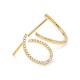 Pendientes Pavé de oro amarillo de 18 Kt con diamantes de 0,18 ct