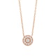 Colgante de oro rosa de 18 Kt con diamantes de 0,21 ct