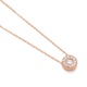 Colgante de oro rosa de 18 Kt con diamantes de 0,21 ct