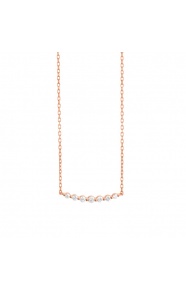 Colgante de oro rosa de 18 Kt con diamantes de 0,10 a 0,15 ct