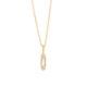 Colgante de oro amarillo de 18 Kt con diamantes talla baguette de 0,06 ct