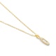 Colgante de oro amarillo de 18 Kt con diamantes talla baguette de 0,06 ct