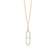 Colgante de oro amarillo de 18 Kt con diamantes de 0,12 ct