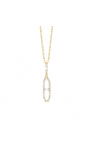 Colgante de oro amarillo de 18 Kt con diamantes de 0,12 ct