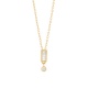 Colgante de oro amarillo de 18 Kt con diamantes talla baguette de 0,09 ct