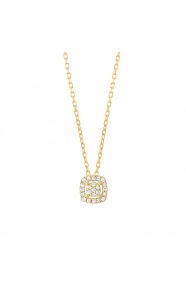 Colgante de oro amarillo de 18 Kt con diamantes de 0,06 ct