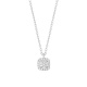 Colgante de oro blanco de 18 Kt con diamantes de 0,07 ct