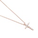 Colgante Cruz de oro rosa de 18 Kt con diamantes de 0,15 ct
