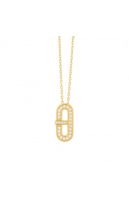 Colgante de oro amarillo de 18 Kt con diamantes de 0,08 ct