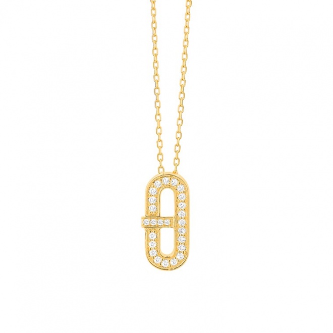 Colgante de oro amarillo de 18 Kt con diamantes de 0,08 ct