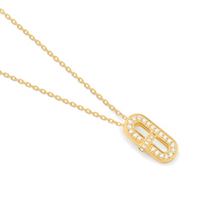 Colgante de oro amarillo de 18 Kt con diamantes de 0,08 ct