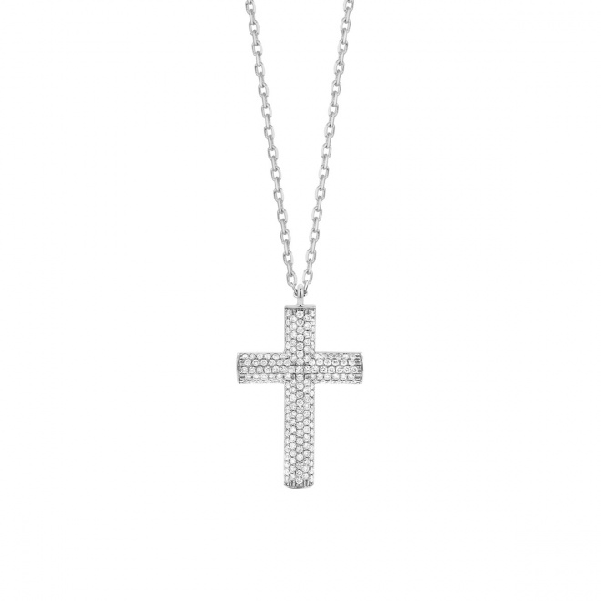 Colgante Micropavé de oro blanco de 18 Kt con diamantes de 1,00 ct