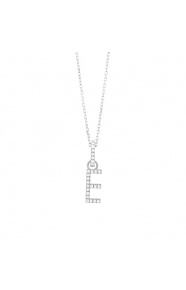 Colgante de oro blanco de 18 Kt con diamantes de 0,07 ct