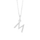 Colgante de oro blanco de 18 Kt con diamantes de 0,10 ct