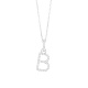 Colgante de oro blanco de 18 Kt con diamantes de 0,11 ct