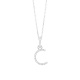 Colgante de oro blanco de 18 Kt con diamantes de 0,07 ct