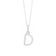 Colgante de oro blanco de 18 Kt con diamantes de 0,10 ct