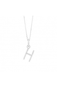 Colgante de oro blanco de 18 Kt con diamantes de 0,09 ct