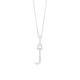 Colgante de oro blanco de 18 Kt con diamantes de 0,07 ct