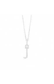 Colgante de oro blanco de 18 Kt con diamantes de 0,07 ct