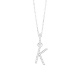 Colgante de oro blanco de 18 Kt con diamantes de 0,09 ct
