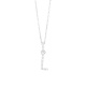 Colgante de oro blanco de 18 Kt con diamantes de 0,06 ct