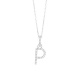 Colgante de oro blanco de 18 Kt con diamantes de 0,08 ct