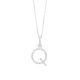 Colgante de oro blanco de 18 Kt con diamantes de 0,10 ct