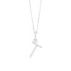 Colgante de oro blanco de 18 Kt con diamantes de 0,07 ct