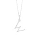 Colgante de oro blanco de 18 Kt con diamantes de 0,10 ct