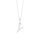 Colgante de oro blanco de 18 Kt con diamantes de 0,07 ct