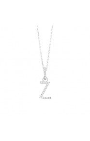 Colgante de oro blanco de 18 Kt con diamantes de 0,07 ct