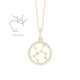 Colgante de oro amarillo de 18 Kt con diamantes de 0,17 ct