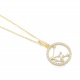 Colgante de oro amarillo de 18 Kt con diamantes de 0,20 ct