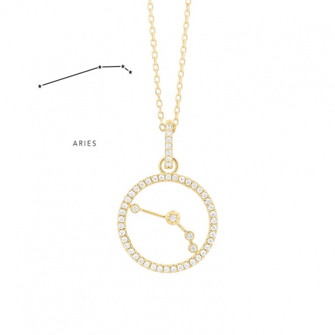 Colgante de oro amarillo de 18 Kt con diamantes de 0,15 ct