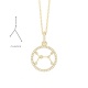 Colgante de oro amarillo de 18 Kt con diamantes de 0,15 ct
