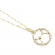 Colgante de oro amarillo de 18 Kt con diamantes de 0,15 ct