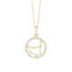 Colgante de oro amarillo de 18 Kt con diamantes de 0,17 ct