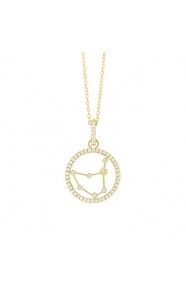Colgante de oro amarillo de 18 Kt con diamantes de 0,17 ct